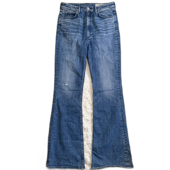 rag & bone Denim - Rag & Bone New York Blue Flare High Rise Denim Jeans Women's Size 31